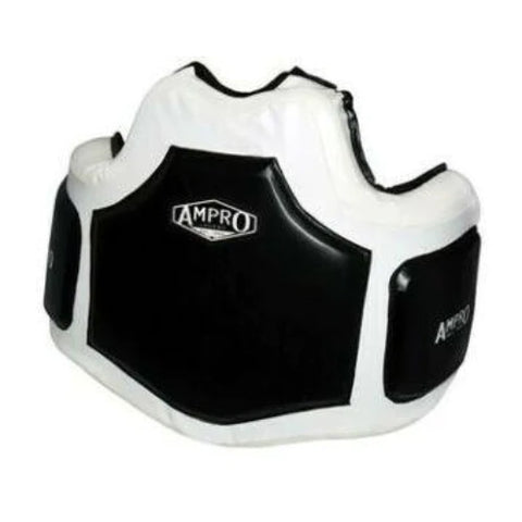 AMPRO PRO IMPACT GEL COACHES BODY PROTECTOR -  BLACK/WHITE