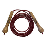 AMPRO ADJUSTABLE DELUXE WOODEN HANDLE 10FT SPEED ROPE