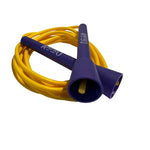 AMPRO ZOOM ADJUSTABLE 11FT SPEED SKIPPING ROPE-PURPLE YELLOW