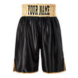 HAGLER CLASSIC SATIN BOXING SHORTS - BLACK/GOLD