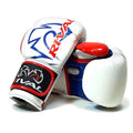 RIVAL RB7 JUNIOR FITNESS PLUS VELCO BOXING GLOVE - WHITE/BLUE/RED