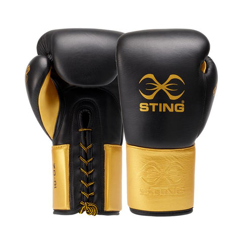 STING EVOLUTION BBBOFC APPROVED FIGHT LACE black/gold
