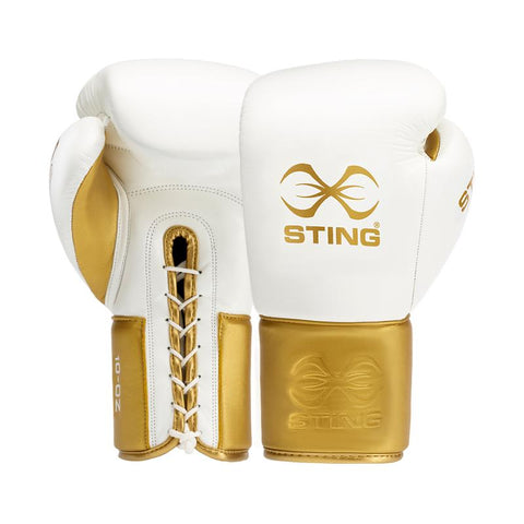 STING EVOLUTION BBBOFC APPROVED FIGHT LACE white/gold
