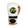 RINGSIDE PRO FITNESS SYNTHETIC LEATHER STRAP TRAINING GLOVE - WHITE/GOLD