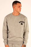 KRONK One Colour Gloves Towelling Applique Logo Sweatshirt Loose Fit Sports Grey