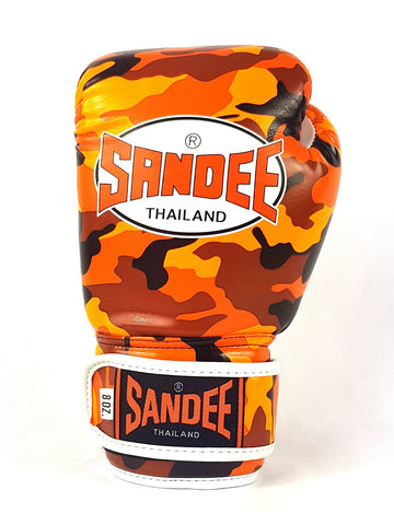 SANDEE AUTHENTIC SYNTHETIC LEATHER camo orange/white