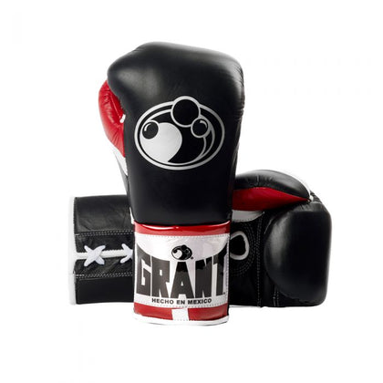 GRANT CONTEST FIGHT LACE 10OZ -BLACK/WHITE/RED