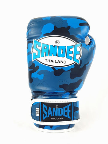 SANDEE AUTHENTIC SYNTHETIC LEATHER camo blue/white