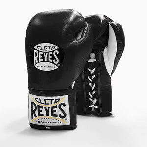 CLETO REYES CONTEST LACE UP PROFESSIONAL FIGHT GLOVE - BLACK/WHITE