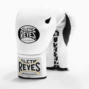 CLETO REYES CONTEST LACE UP PROFESSIONAL FIGHT GLOVE - WHITE/BLACK
