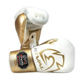 RIVAL RS100 PROFESSIONAL SPARRING GLOVES LACE UP - WHITE/GOLD