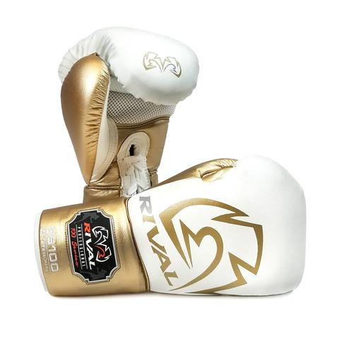 RIVAL RS100 PROFESSIONAL SPARRING LACE white/gold