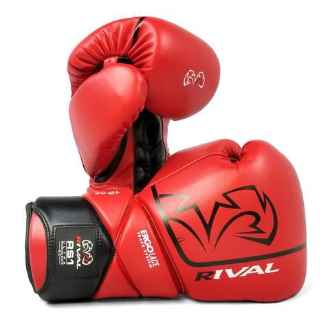 RIVAL RS1 SPARRING GLOVES 2.0 LACE ultra red/black