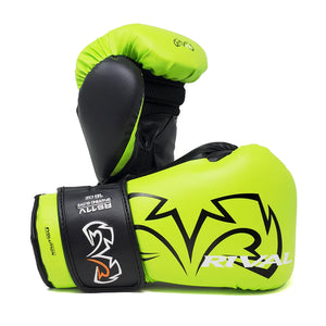 RIVAL RS11V EVOLUTION SPARRING GLOVE VELCRO - LIME GREEN