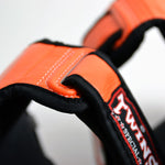 TWINS DOUBLE PADDED LEATHER SHIN PADS-ORANGE