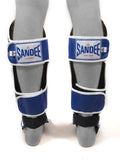 Sandee KIDS  Authentic Blue & White Synthetic Leather Boot Shinguard