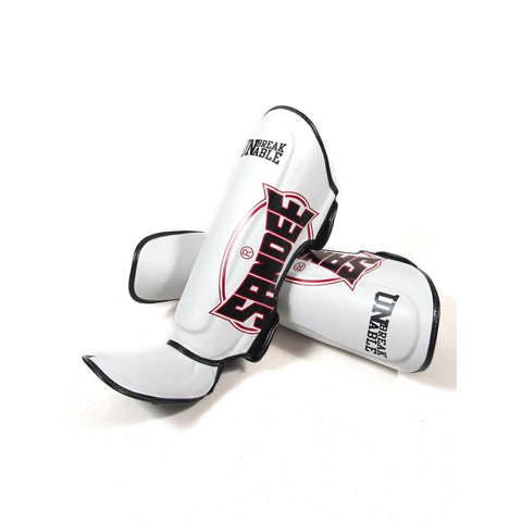 SANDEE KIDS - Cool-Tec Cool-Tec White, Black & Red Leather Boot Shinguard