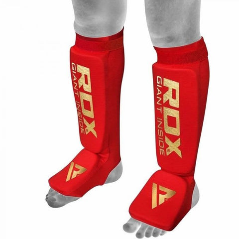 RDX SI SHIN INSTEP GUARDS-RED