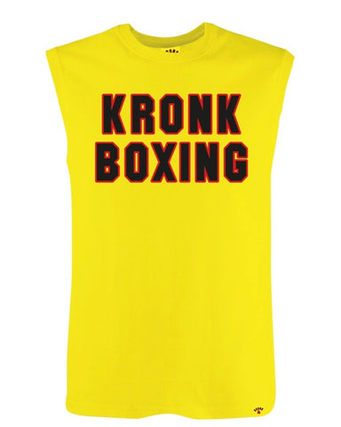 KRONK Boxing Sleeveless T Shirt Yellow